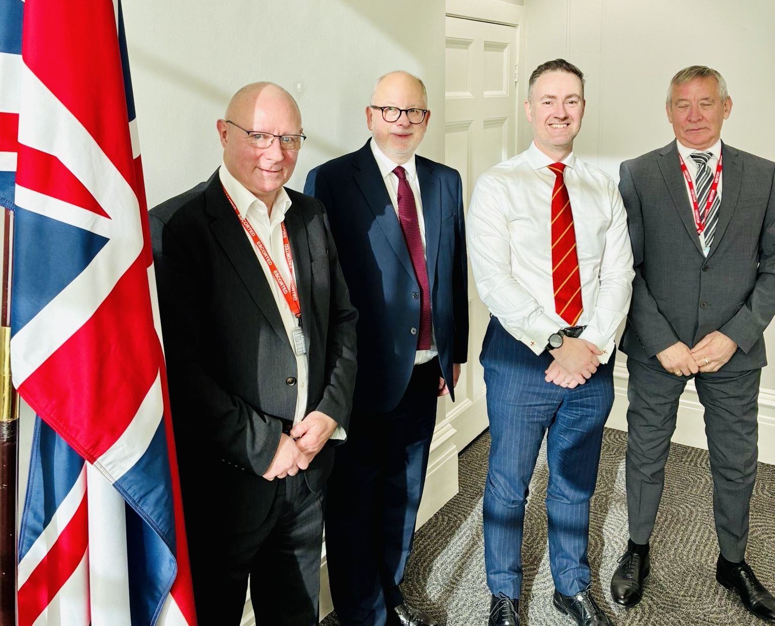 Gary Saunders and Allen Young meeting the Minister, Chris McDonald, Steve Yemm MP